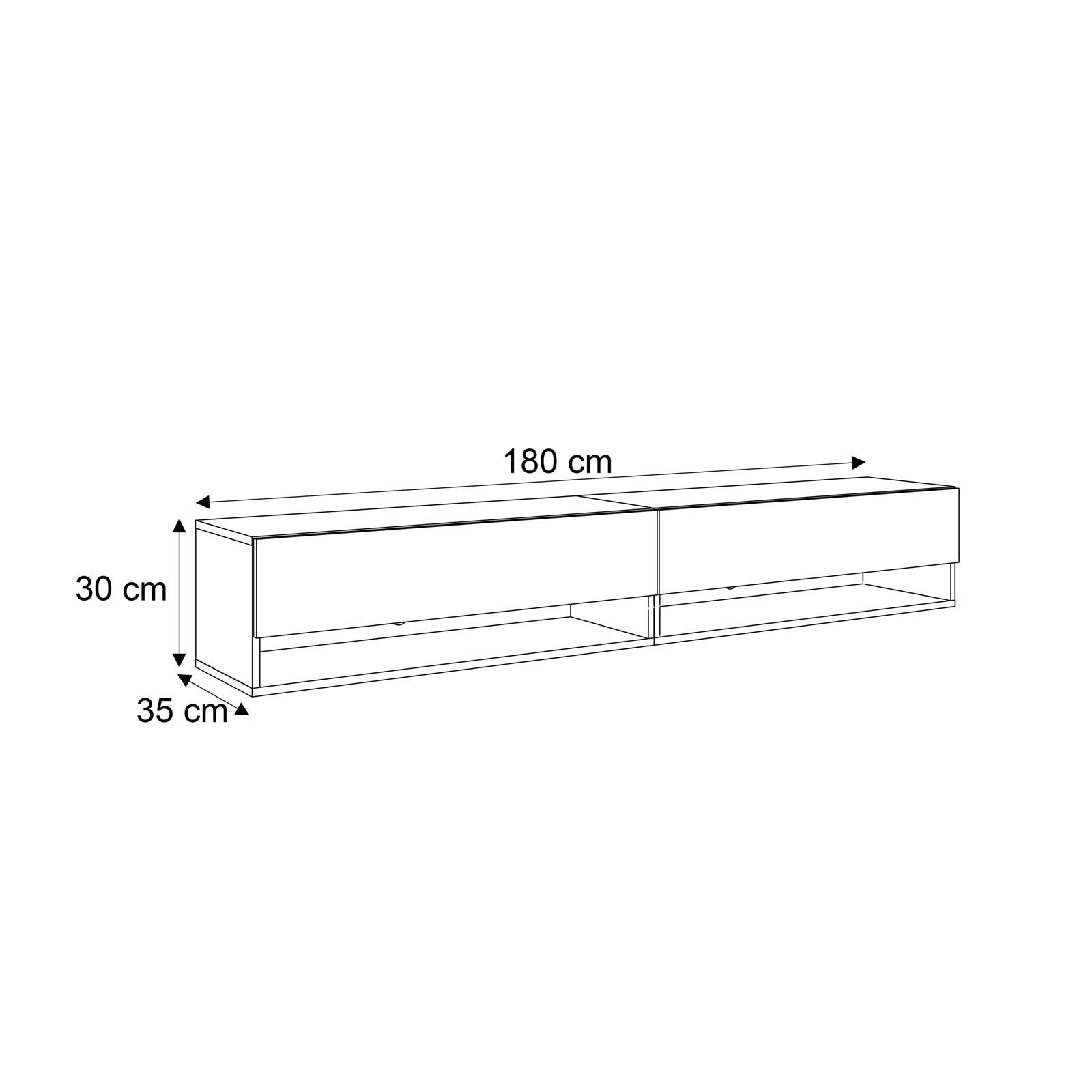 Szafka wisząca RTV CALANTE LOFT 180 cm