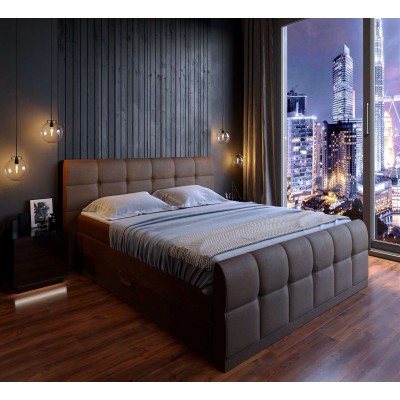 Łóżko kontynentalne BELFAST z pojemnikiem