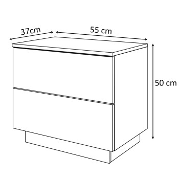Szafka nocna LINA KASZMIR LED 2S