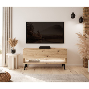 Szafka RTV CALANTE LOFT na nóżkach z oświetleniem LED