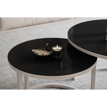 Zestaw Stolików Kawowych CIRI 2w1 GLASS KASZMIR