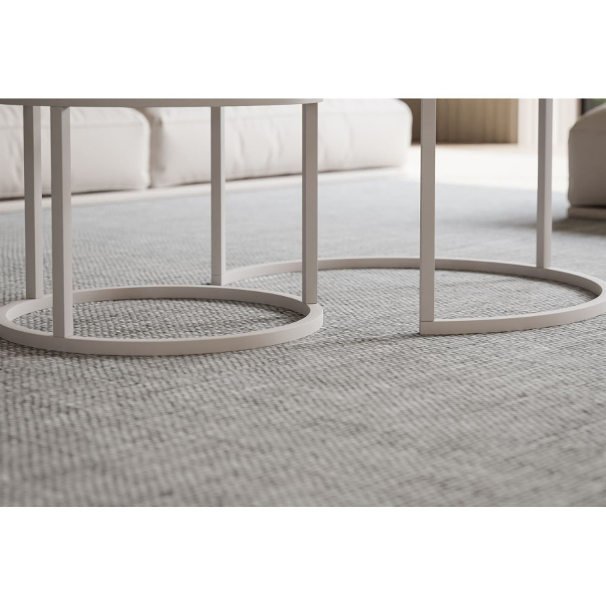 Zestaw Stolików Kawowych CIRI 2w1 GLASS KASZMIR