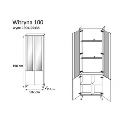 Witryna LIME 100 wysoki połysk