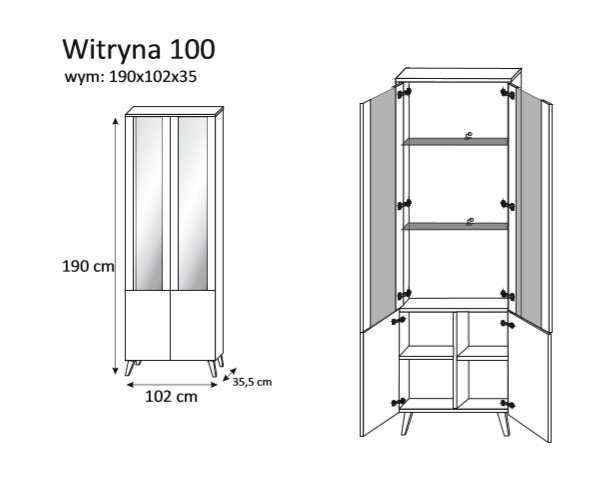 Witryna LIME 100 wysoki połysk