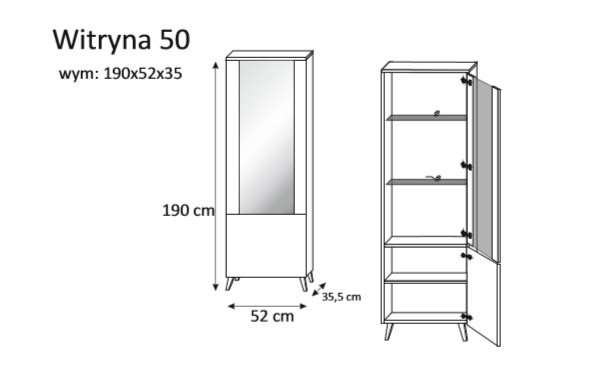 Witryna LIME 50 wysoki połysk
