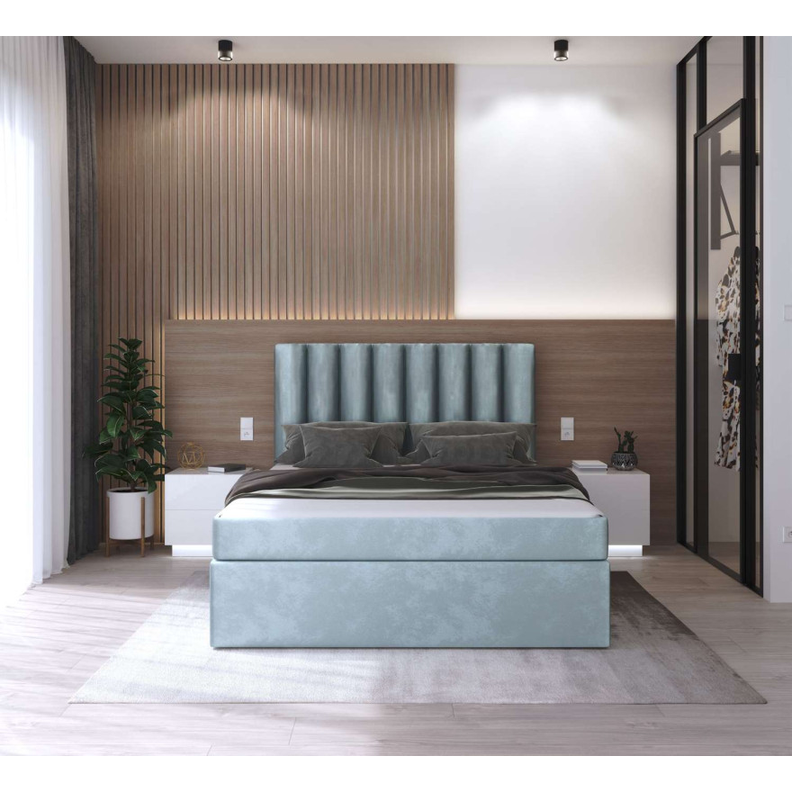 Łóżko kontynentalne ____ z materacem