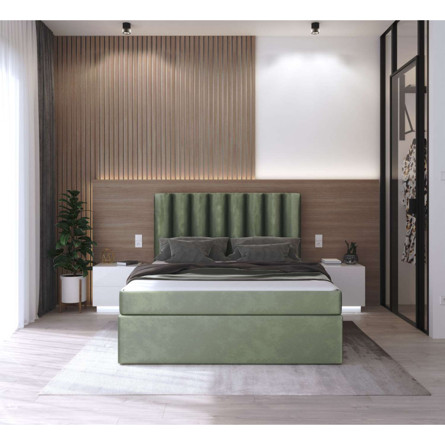 Łóżko kontynentalne ____ z materacem