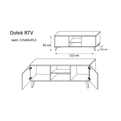 Szafka pod telewizor LIME wysoki połysk