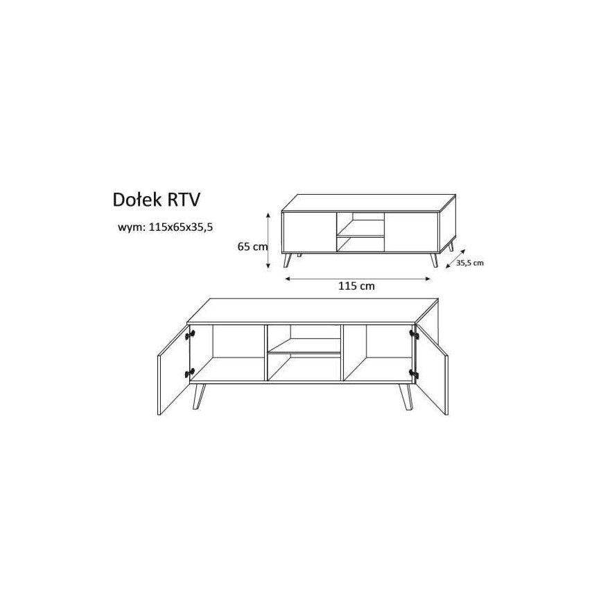 Szafka pod telewizor LIME wysoki połysk