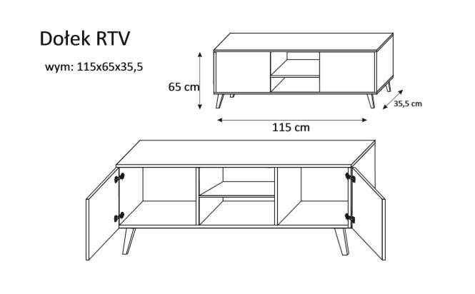 Szafka pod telewizor LIME wysoki połysk