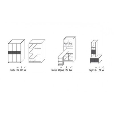 Zestaw mebli do sypialni RAJ 1