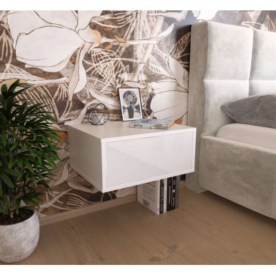 Stolik nocny BLANCO biały połysk