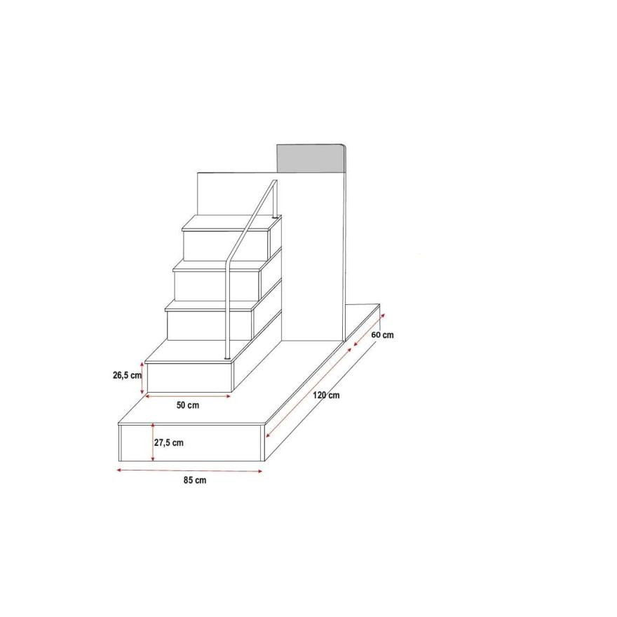 Łóżko piętrowe dziecięce RAJ 5 wysoki połysk