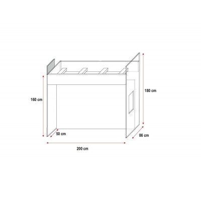 Łóżko piętrowe dziecięce RAJ 5 wysoki połysk