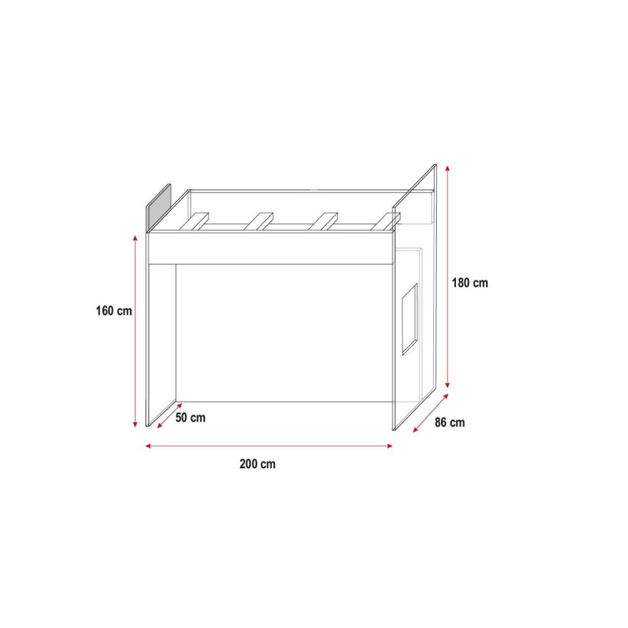 Łóżko piętrowe dziecięce RAJ 5 wysoki połysk