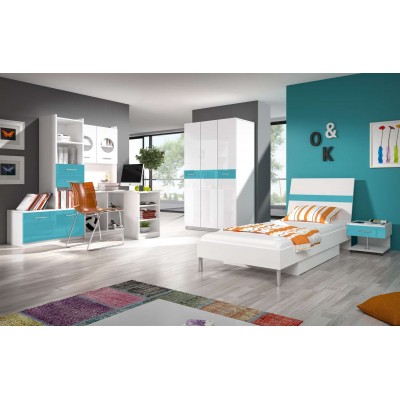 Łóżko Młodzieżowe RAJ 1 wysoki połysk
