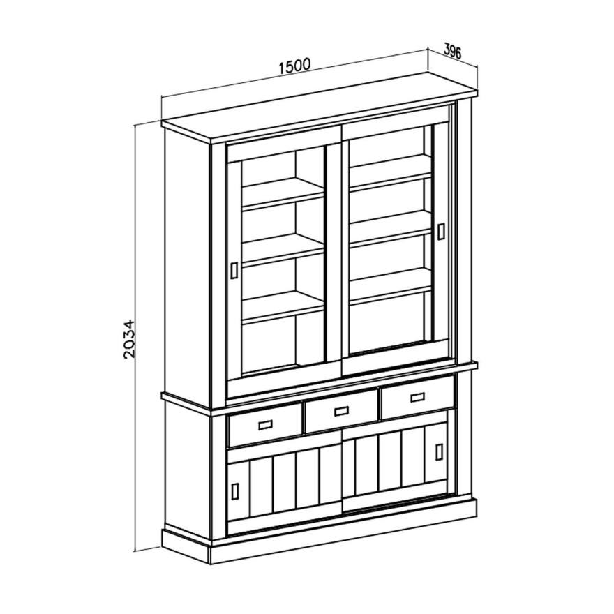 Witryna VINCI sosna andersen dąb wotan