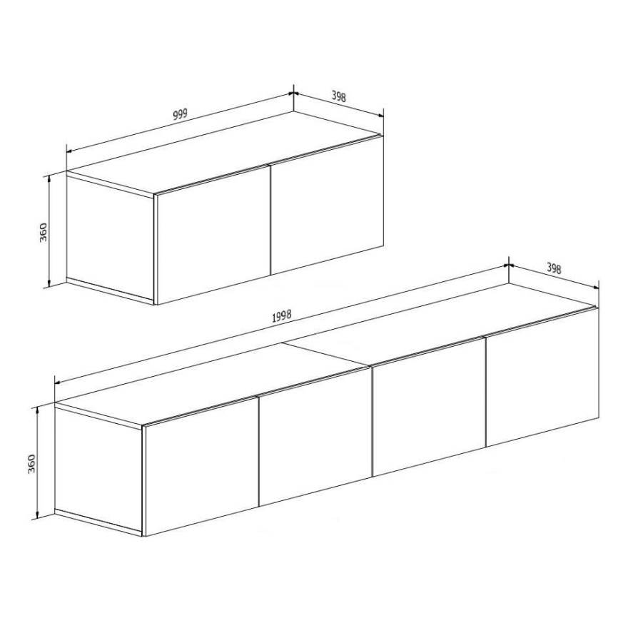 Szafka RTV COLGANTE 100 - Biały wysoki połysk Szafka RTV COLGANTE 100 - Biały wysoki połysk