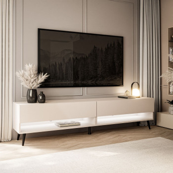 Szafka RTV CALANTE 180 na nóżkach z oświetleniem LED