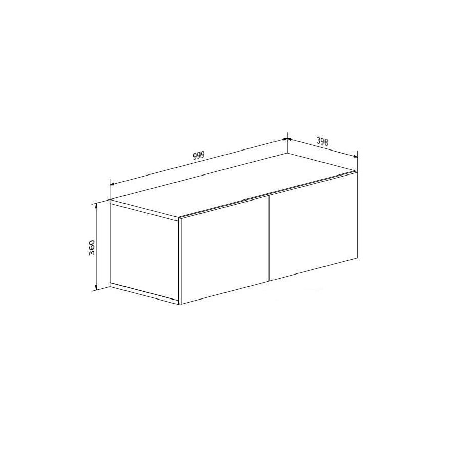 Szafka RTV COLGANTE 100 czarny wysoki połysk Szafka RTV COLGANTE 100 czarny wysoki połysk