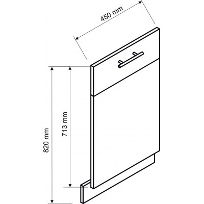 Kuchnia ELINA z blatem dąb artisan czarne wstawkI