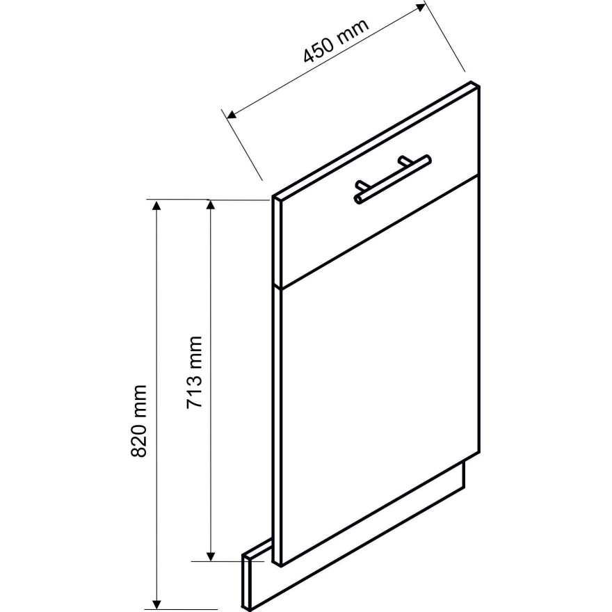 Kuchnia ELINA z blatem dąb artisan czarne wstawkI