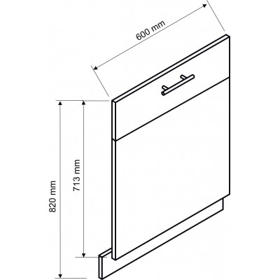 Kuchnia ELINA z blatem dąb artisan czarne wstawkI
