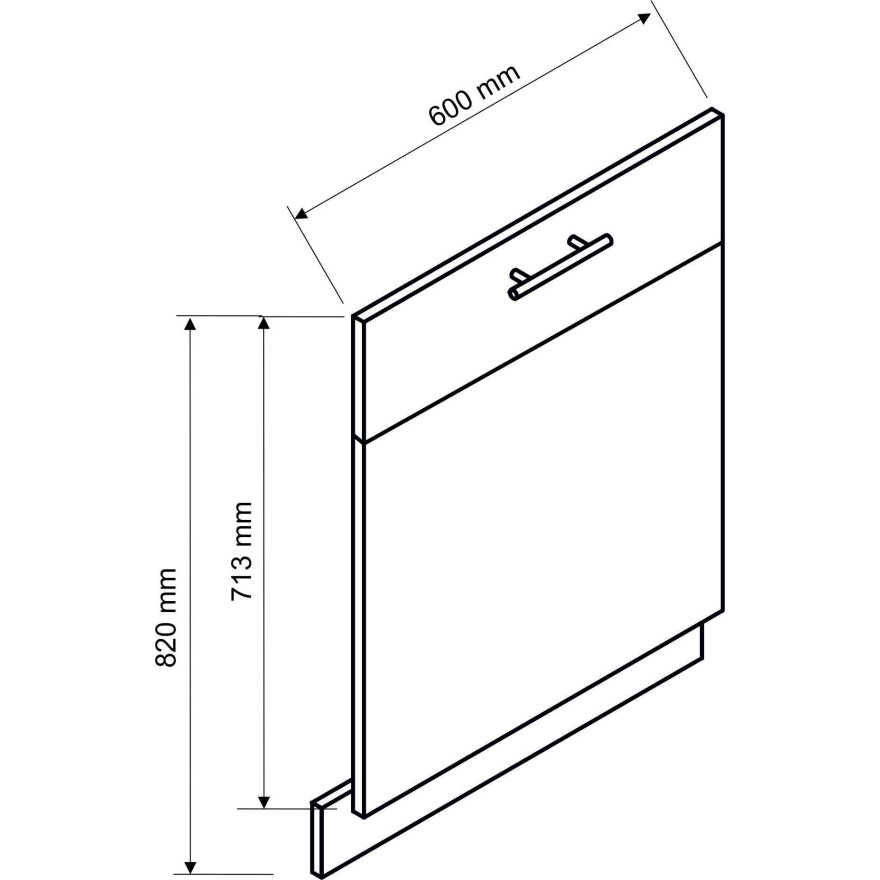 Kuchnia ELINA z blatem dąb artisan czarne wstawkI