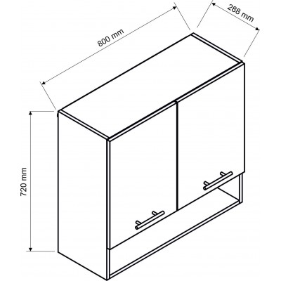 Kuchnia ELINA z blatem dąb artisan czarne wstawkI