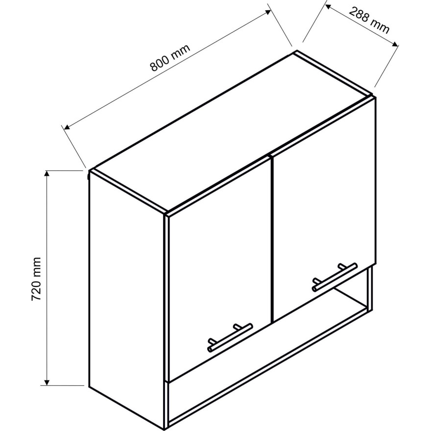 Kuchnia ELINA z blatem dąb artisan czarne wstawkI