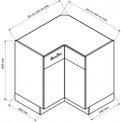 Szafka kuchenna narożna ELINA dąb artisan Szafka kuchenna narożna ELINA dąb artisan