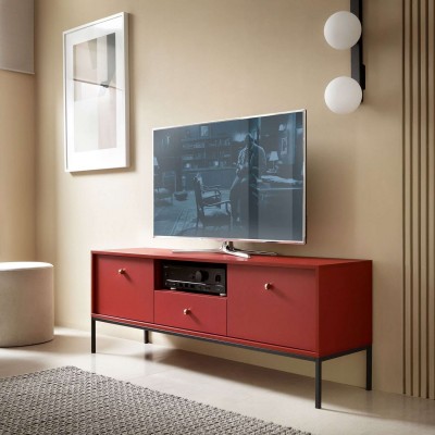 Szafka RTV pod telewizor DON CLARET MRTV154 bordowa