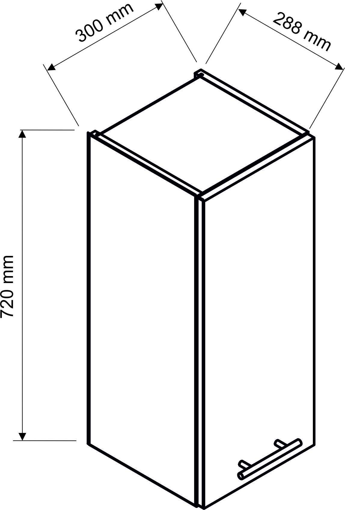 Szafka wisząca kuchenna NATI 30 cm