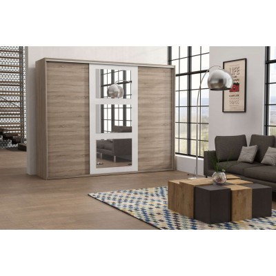 Szafa S25 z lustrem i drzwiami przesuwnymi Szafa S25 z lustrem i drzwiami przesuwnymi