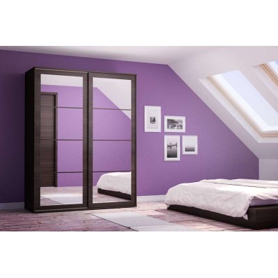 Szafa S18 z lustrem i drzwiami przesuwnymi Szafa S18 z lustrem i drzwiami przesuwnymi