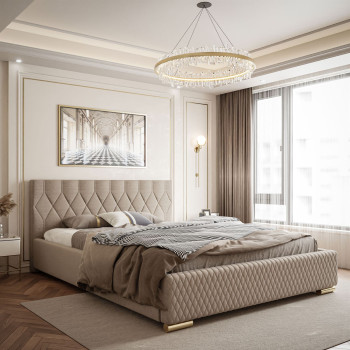 Łóżko tapicerowane AIDA z...