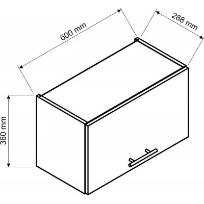 Szafka wisząca kuchenna KLARA W60 grafit