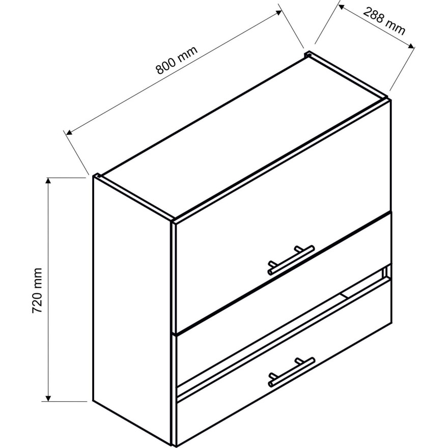Szafka wisząca kuchenna KLARA WS80 grafit