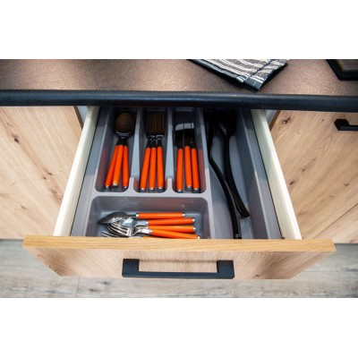 Szafka kuchenna KLARA D60S3 z szufladami grafit dąb artisan