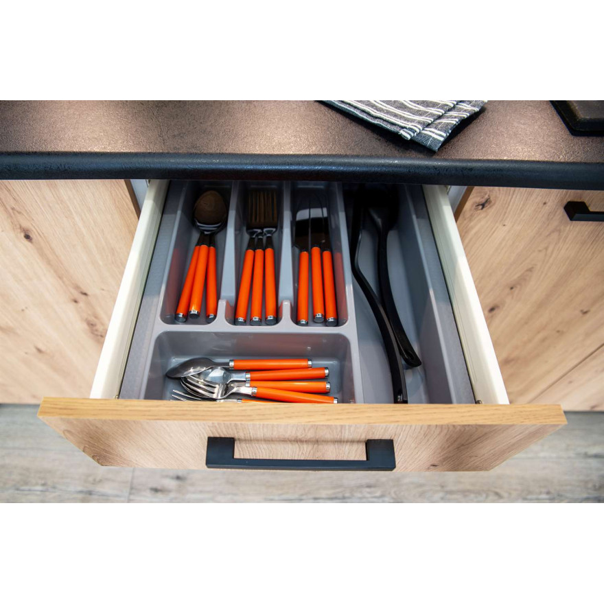 Szafka kuchenna KLARA D60S3 z szufladami grafit dąb artisan