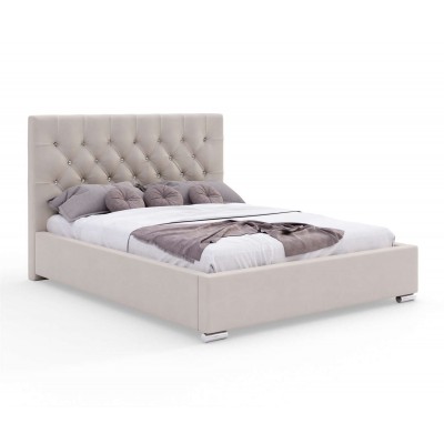 Łóżko tapicerowane GLAMOUR z kryształkami 180x200 cm