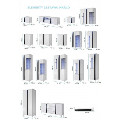 Meblościanka MARCO 6 z oświetleniem LED