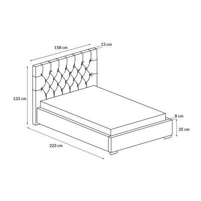Łoże tapicerowane GLAMOUR