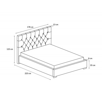 Łoże tapicerowane GLAMOUR