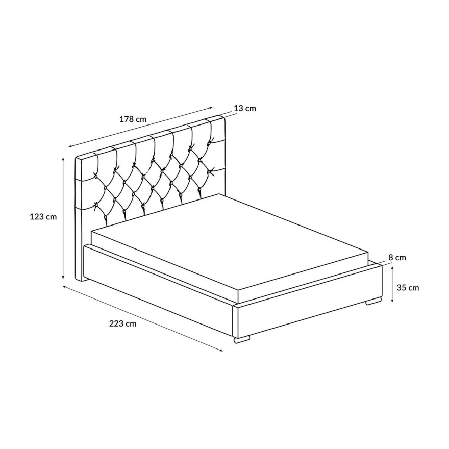Łoże tapicerowane GLAMOUR