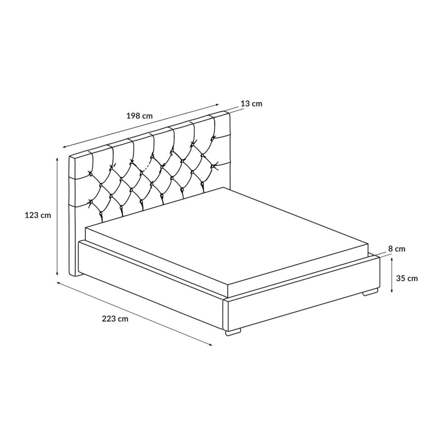 Łoże tapicerowane GLAMOUR