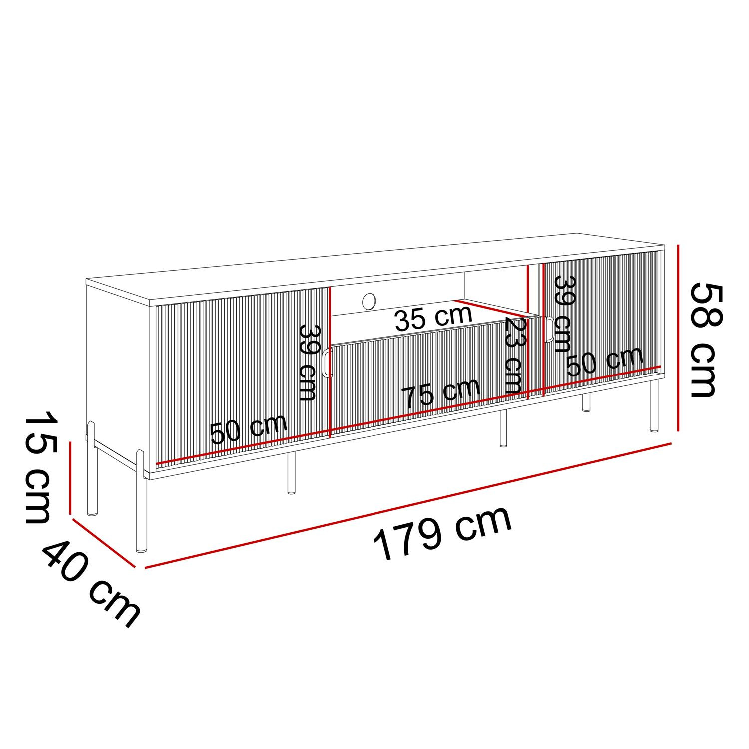 Szafka RTV DALIA 180 cm