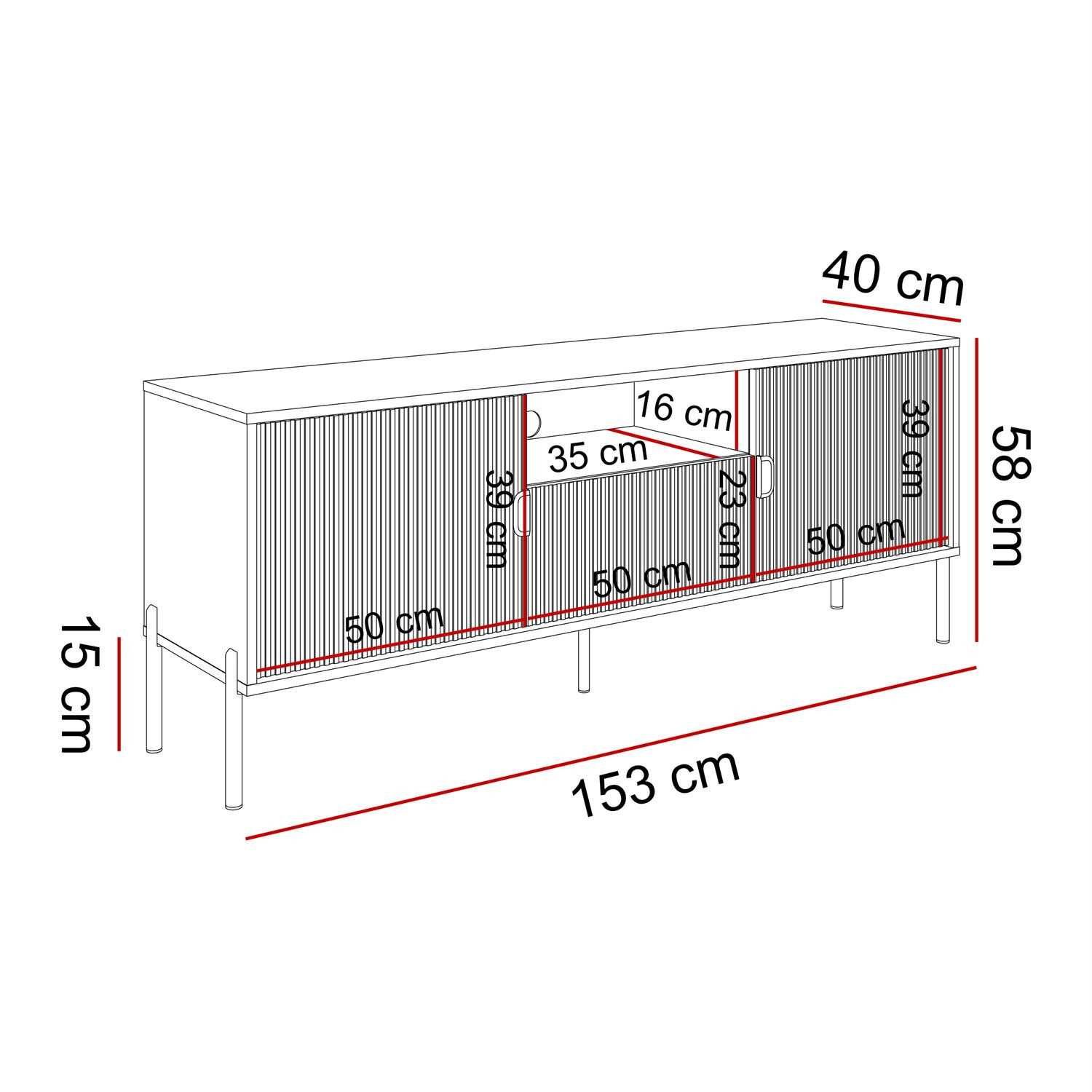 Szafka RTV DALIA 155 cm