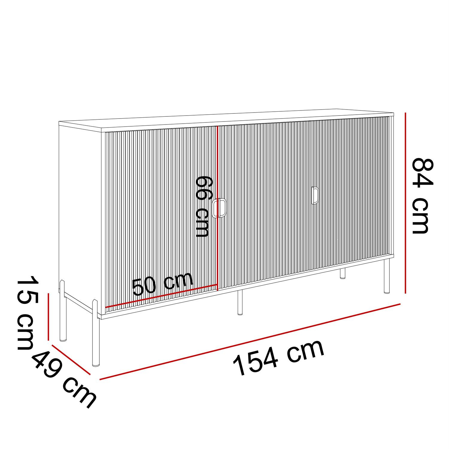 Komoda trzydrzwiowa DALIA 3D