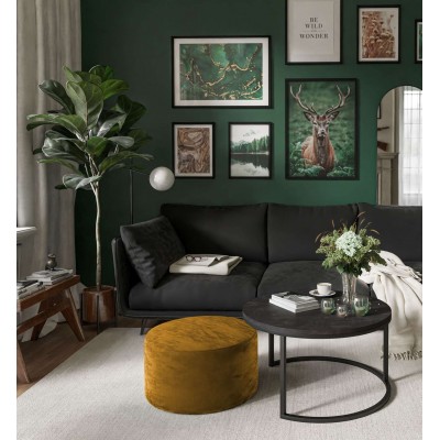 Okrągły stolik kawowy CIRI 2w1 ciemny beton Okrągły stolik kawowy CIRI 2w1 ciemny beton